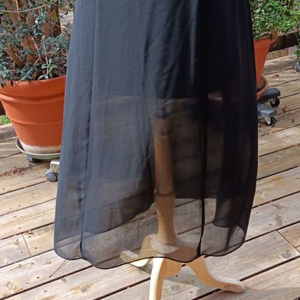 Ladakh Lace and Sheer Black Evening Dress Whimsigoth - Picture 3 of 16